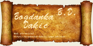 Bogdanka Dakić vizit kartica